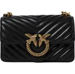 PINKO Love One Mini Black crossbody kabelka Černá