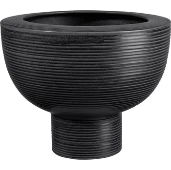 Talíř Kameninový květinář výška 24 cm MIDORO ASA Selection - černý černá