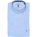 Pure by Hatico Lněná košile Hatico s krátkým rukávem - modrá velikost: 41/42, délka rukávu: krátký rukáv