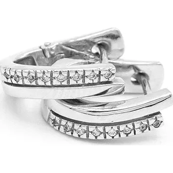 Náušnice Náušnice z bílého zlata se zirkony 4,57g