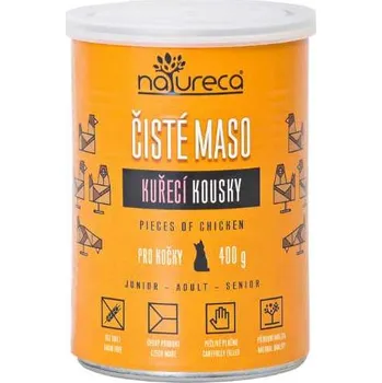 Krmivo pro psa Natureca Kuřecí kousky 400g - Čisté maso pro kočky, konzerva