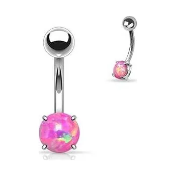 Piercing WP01311-OP22 Piercing do pupíku opál růžový