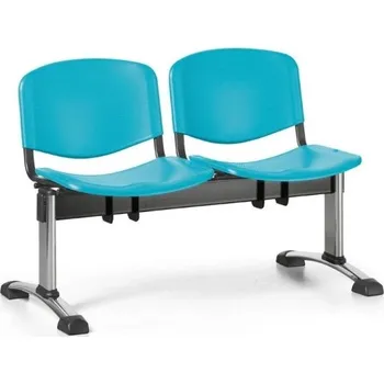 Lavice do čekárny plastová ISO Biedrax LC9681z - podnož chromovaná