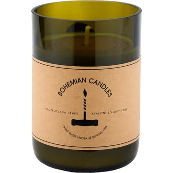 Svíčka Aromka sójová svíčka ve vinné láhvi s vůní cabernet