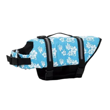 Obleček pro psa Surtep Animals Plovací reflexní vesta pro psa Flower Barva: Modrá, Velikost: M