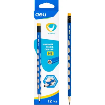 Grafitová tužka luma Tužka HB s gumou šestihranná U-TOUCH DELI EC016-HB