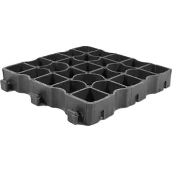 Venkovní dlažba Dlažba plošná zatravňovací plastová 101 E50 S 333x333x50 černá Puruplast - m2