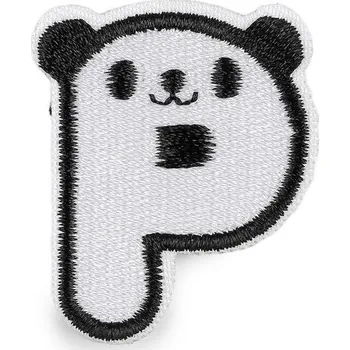 Textilní nažehlovací páska Nažehlovačka písmena pro děti - P bílá