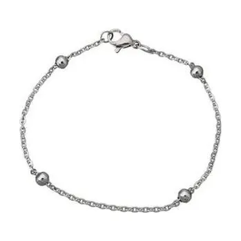 Náramek OPA1495 Dámský ocelový náramek s kuličkami, délka 18 cm
