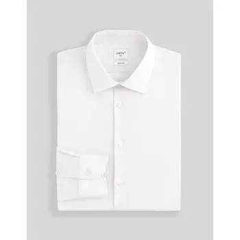 Celio Bavlněná košile slim Narox 1060032 Smetanová XXXL