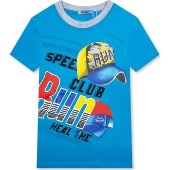 Chlapecké tričko Chlapecké tričko - KUGO TM9210, tyrkysová Barva: Tyrkysová, Velikost: 146