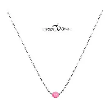 Náhrdelník NBP60-OP57 Ocelový opálový náhrdelník - kulička 5 mm