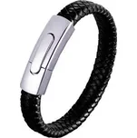 NR1286-19 Dámský náramek s ocelovou destičkou, délka 19 cm