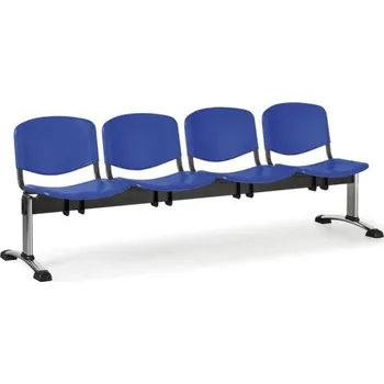 Lavice do čekárny plastová ISO Biedrax LC9721m - podnož chromovaná