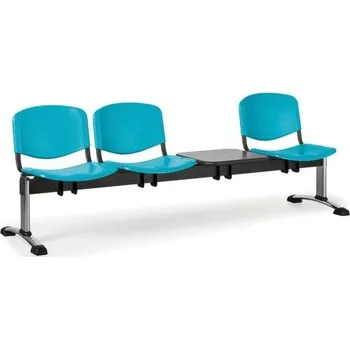 Lavice do čekárny plastová ISO Biedrax LC9711z - podnož chromovaná