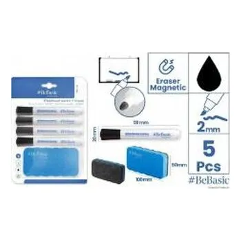 Set školních potřeb Marker do tablic 4szt z gąbką