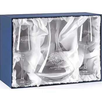 Dárková krabička Dárková krabička s bílým saténem na svatební set (1+2)