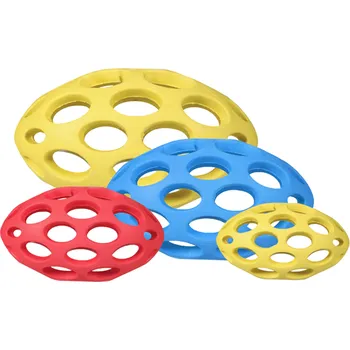 Hračka pro psa JW Hol-EE Football - mix barev - 21cm Large žlutá