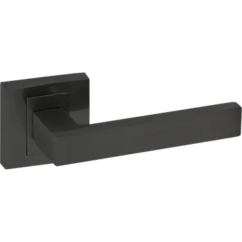 Dveřní kování Kuchinox Klika QUBIK II hranatá rozeta - černá - (komplet 2 ks)