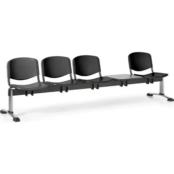 Lavice do čekárny plastová ISO Biedrax LC9731c - podnož chromovaná