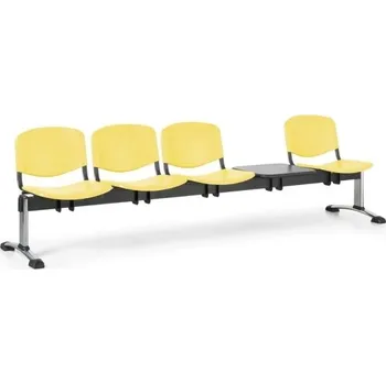 Lavice do čekárny plastová ISO Biedrax LC9731zl - podnož chromovaná