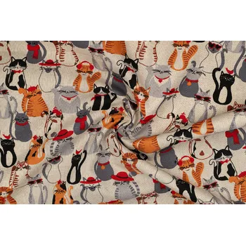 Bavlna režná kočičí gang