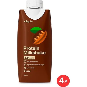 Nápoj pro sportovce Vilgain Protein Milkshake 4 x 330 ml cocoa