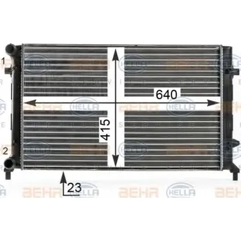 Chladič motoru BEHR HELLA SERVICE Chladič vody BEHR HELLA SERVICE Version ALTERNATIVE BHS 8MK 376 700-494