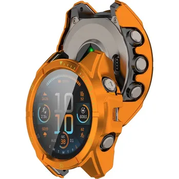 Příslušenství k chytrým hodinkám VSECHNONAMOBIL 112730 PC FULL COVER Plastový kryt se sklem pro Garmin Tactix 8 47mm ORANGE