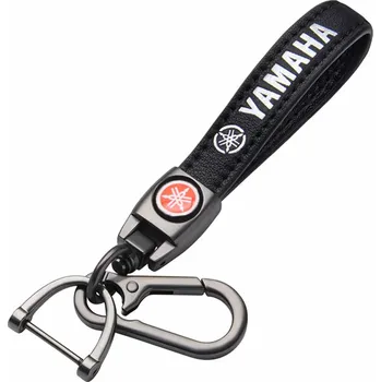 YAMAHA přívěsek na klíče, klíčenka, černá kůže
