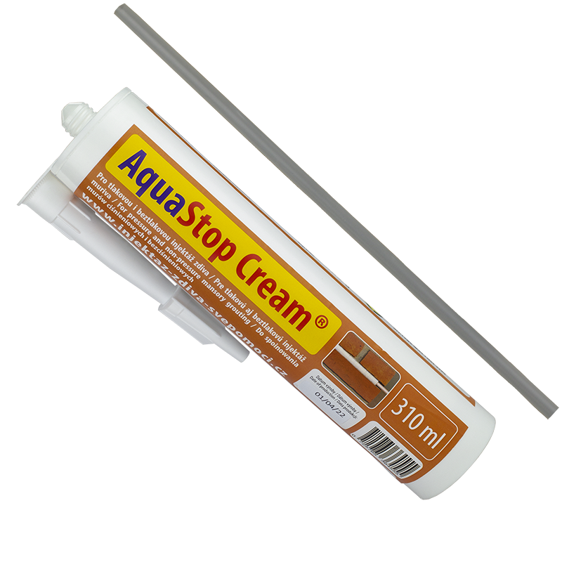 AquaStop Cream® - kartuš 310 ml. injektážní krém pro sanaci zdiva bal. tuba s PET aplikátorem