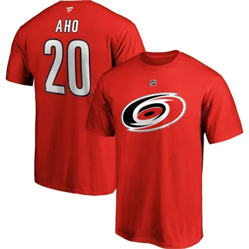 Pánské tričko Fanatics Pánské tričko Sebastian Aho #20 Carolina Hurricanes NHL Name & Number Tee Velikost: XL