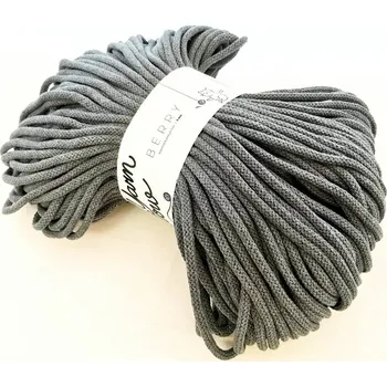 Příze Bavlněná šňůra Berry 100m - tmavě šedá Síla: 3 mm