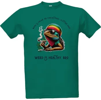 Pánská móda Tričko s potiskem WEED IS VEGAN, GLUTTEN FREE, NO CHOLESTEROL pánské
