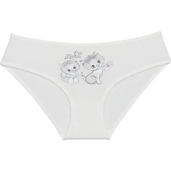 Dívčí spodní prádlo Donella Dětské kalhotky Cat friends: smetanová 6 - 7