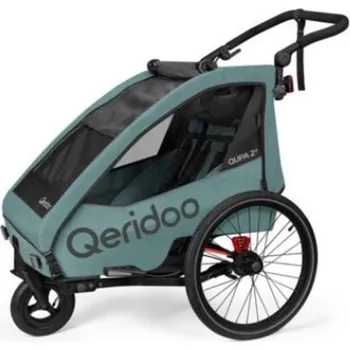 vozík za kolo Vozík QERIDOO Qupa 2 PLUS - Mineral Blue