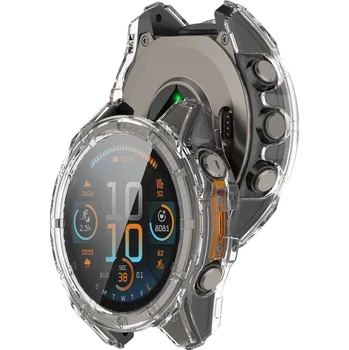 Příslušenství k chytrým hodinkám VSECHNONAMOBIL 112731 PC FULL COVER Plastový kryt se sklem pro Garmin Tactix 8 47mm TRANSPARENT