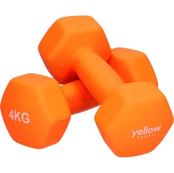 Sada činek yellowDUMBBELL 4 kg Všestranné použití