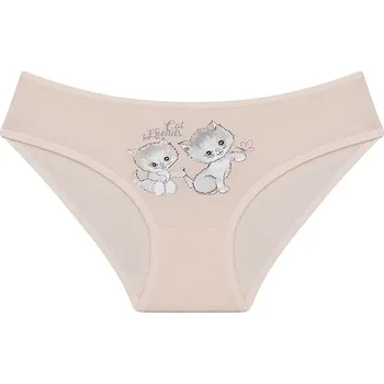 Dívčí spodní prádlo Donella Dětské kalhotky Cat friends: meruňková 6 - 7