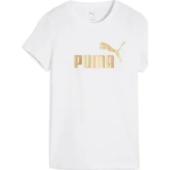 Dámské oblečení Dámské triko PUMA ESS METALLIC NO. 1 LOGO TEE 631536-52 BÍLÁ L