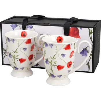 DUO porcelain Hrnek Royal 280 ml Zvonky a vlčí máky - sada 2 ks