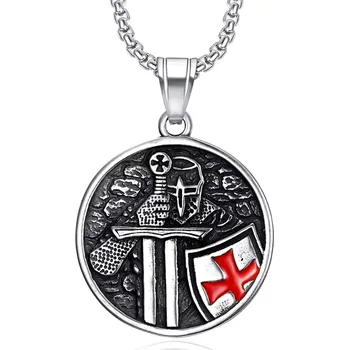 Náhrdelník B-TOP Náhrdelník z nerezové oceli s templářským křížem