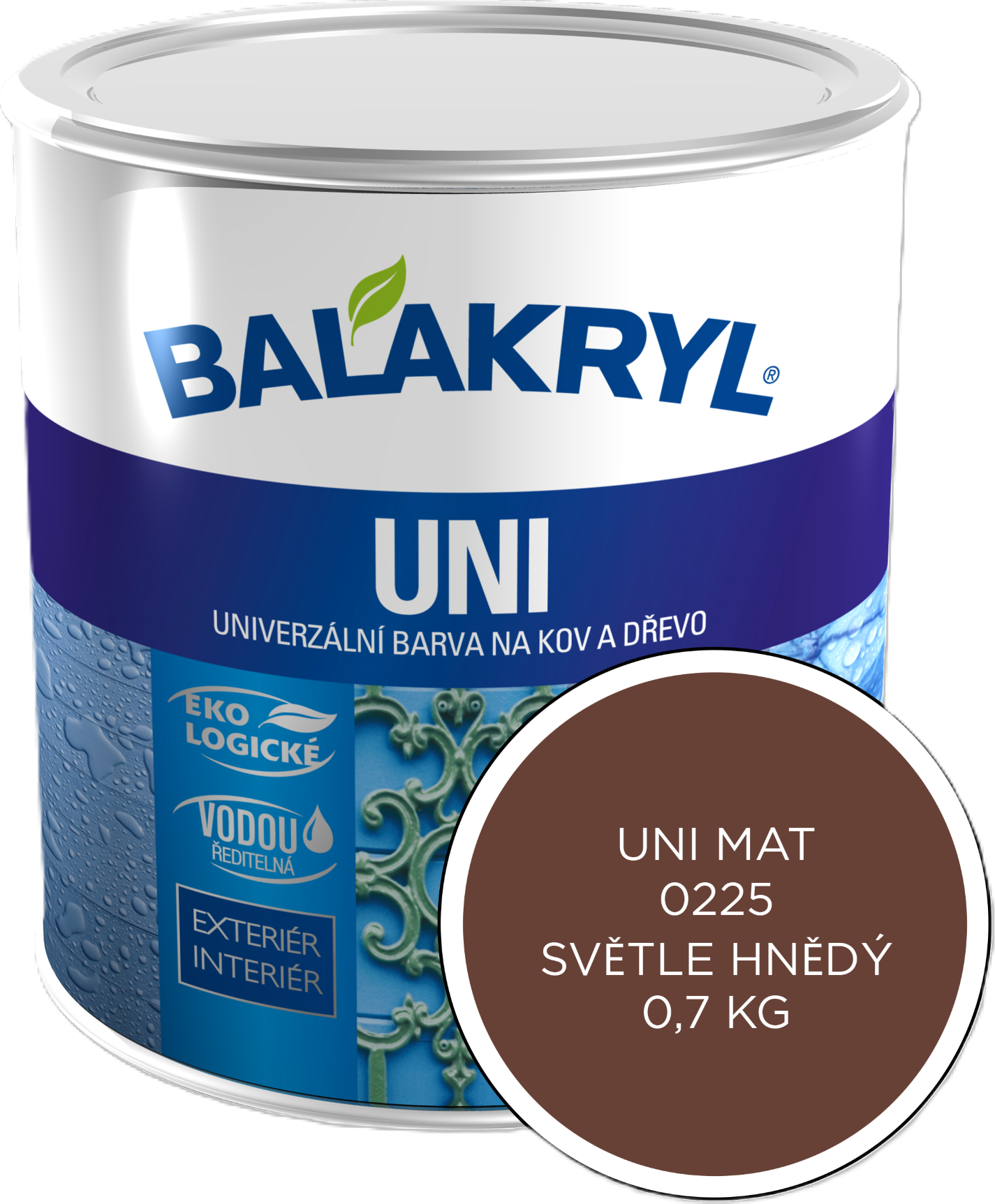 Balakryl UNI MAT Barva: 0225 světle hnědá, Hmotnost: 0,7kg