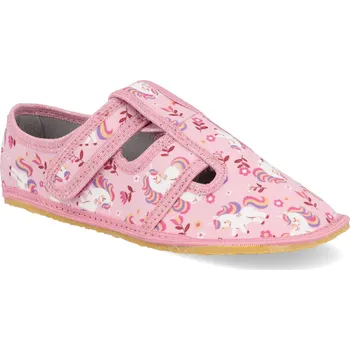 Dívčí bačkory Barefoot dětské přezůvky KTR - Jednorožec Velikost: 33