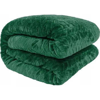 deka Luxusní tmavě zelená deka s vymačkaným vzorem Fuero Rozměr deky: 200x220cm