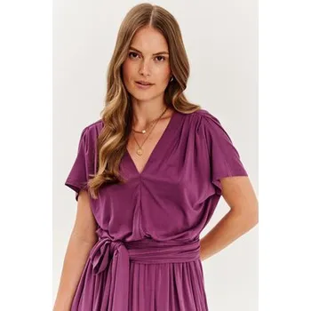 Dámské šaty NAOKO Každodenní šaty Midnight Dahlia Fialová Regular Fit L_XL