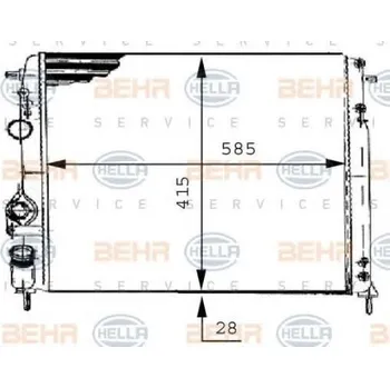 Chladič motoru BEHR HELLA SERVICE Chladič vody BHS 8MK 376 717-441