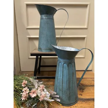 Váza Plechový velký dekorační džbán Design: Proužky široké