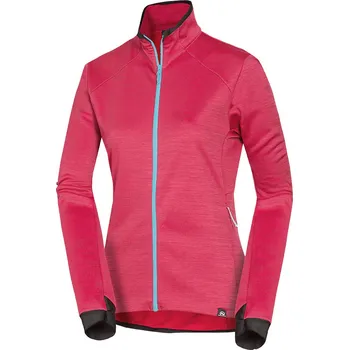 Dámská mikina Northfinder Dámská turistická fleecová mikina z melanžového materiálu CONNIE, cherry, XS
