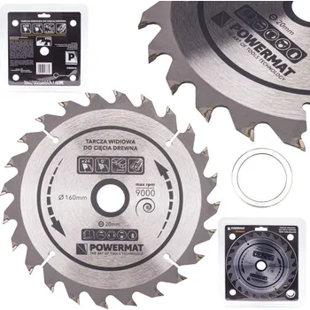 Pilový kotouč Pilový kotouč na dřevo SK plátek 160x20x24Z POWERMAT